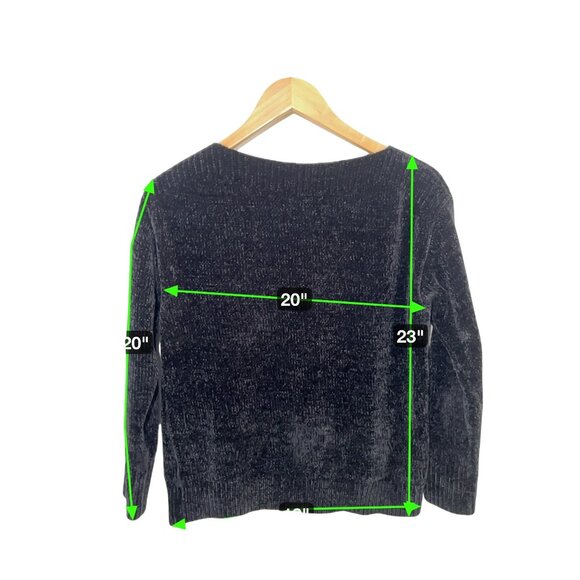Tommy Bahama Luna Chenille Boatneck Long Sleeve Sweater Black Size Small - Picture 3 of 6